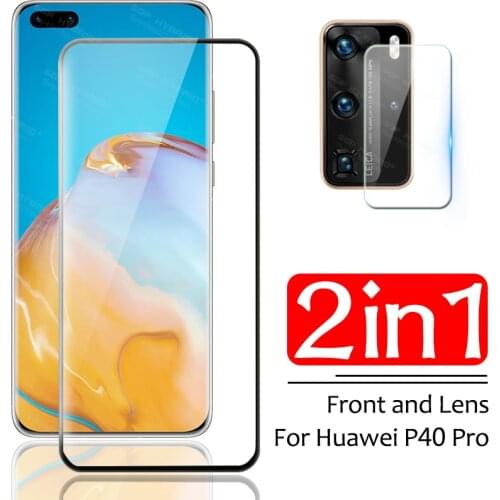 2in1 Camera Glass For Huawei P40 P30 Pro P40Pro P30Pro Plus + Lite e 5G 2020 Tempered Glass Screen Protector For ELS-NX9 ELS-N04
