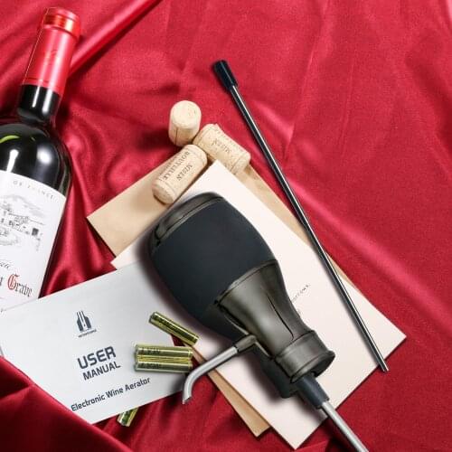 Factory Free shipping Electric Wine Aerator One Touch Aeration Automatically Pour Black