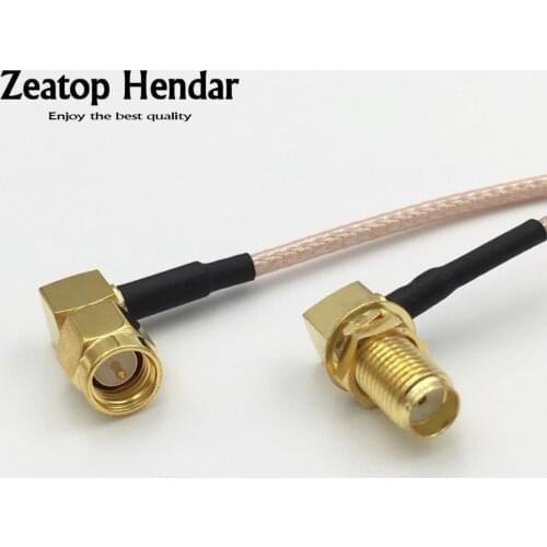 1Pcs Right Angle SMA Male Plug to 90 Degree Female Bulkhead Jack RG316 Cable RF Coaxial Connector 10CM 15CM 20CM 30CM 50CM 1M 2M