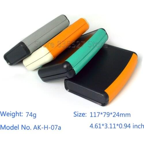 118*78*24mm Handheld Rubber Shell Portable Plastic Electronic Shell Instrument Handheld Box with Battery Box H07a