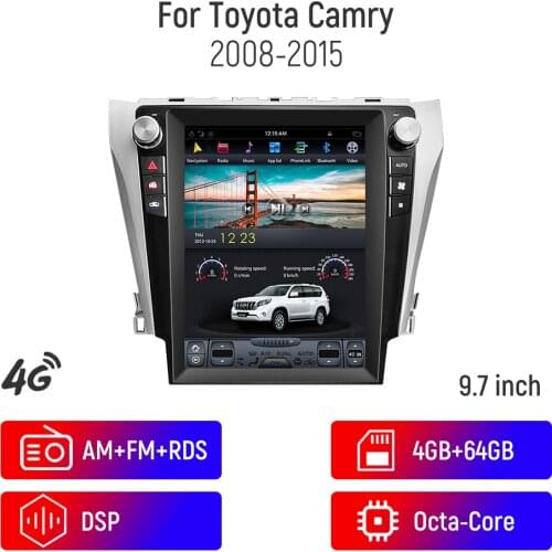 2 DIN Android10 Car Radio For TOYOTA Camry 2008-2016 Car Stereo 4G+64G Autoradio Auto Aduio Vertical Tesla GPS Multimedia Player
