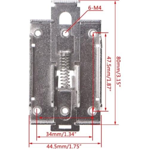 2019 3 Pcs Single Phase SSR 35mm DIN Rail Fixed Solid State Relay Clip Clamp w./ 6 Mounting Screws