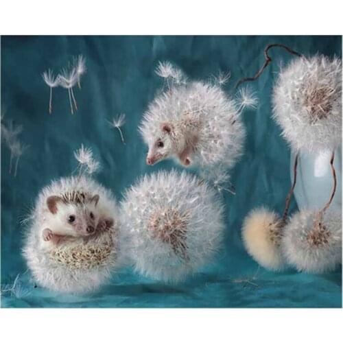 Mosaic Diamond Embroidery Animals "Lovely hedgehog" Full Drill Cross Stitch Rhinestone Home Decor Diamond Painting