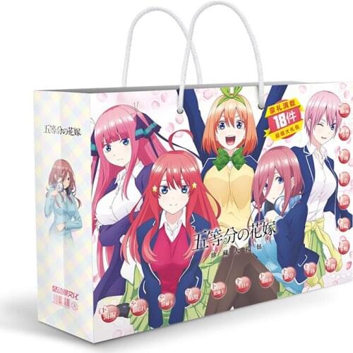 Anime The Quintessential Quintuplets lucky gift bag collection toy include postcard poster badge stickers bookmark gift