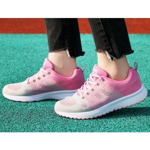 Big Number Summer Hard-wearing Women Shoes Sports Sneakers Pink Sport Shoes Woman Basket Running Femme Scarpe Donna Zapato B-488