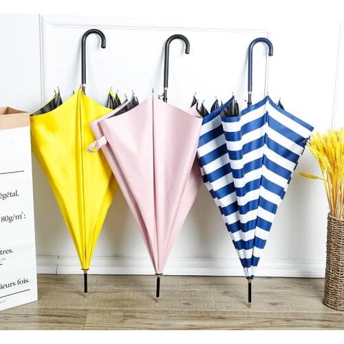 Long Handle Big Golf Umbrella Women Gifts Travel Parasol Rain Umbrella Men Quality 8K Strong Double Windproof Glassfibe