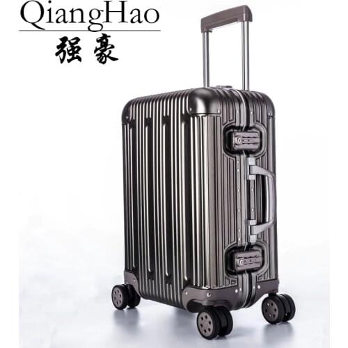 100% aluminum alloy Pure metal full magnesium suitcase for men and women 20/26/29 inch trolley case boarding luggage travel