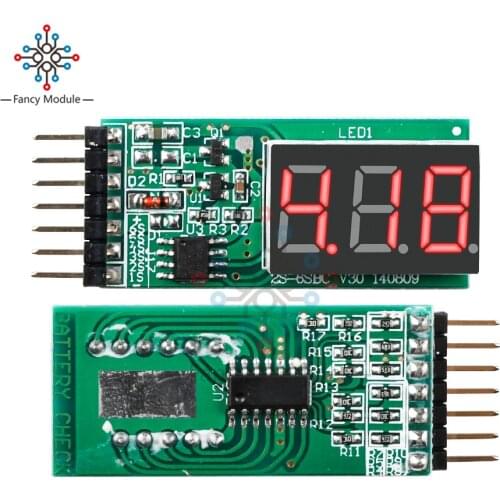 2-6s RC Lipo Battery Low Voltage Alarm Indicator 2-6 Cells Meter Checker Tester Test LED Display Board Module