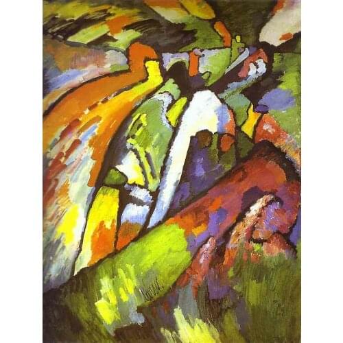 Oil paintings,100% handmade famous Oil Painting reproduction on linen canvas,Improvisation 7,1910,Abstract oil painting