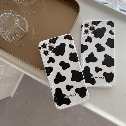 Korean Style Cows Pattern Dotted Apple Xsmax Phone Case XR for Iphone11pro/7/8Plus Soft Women