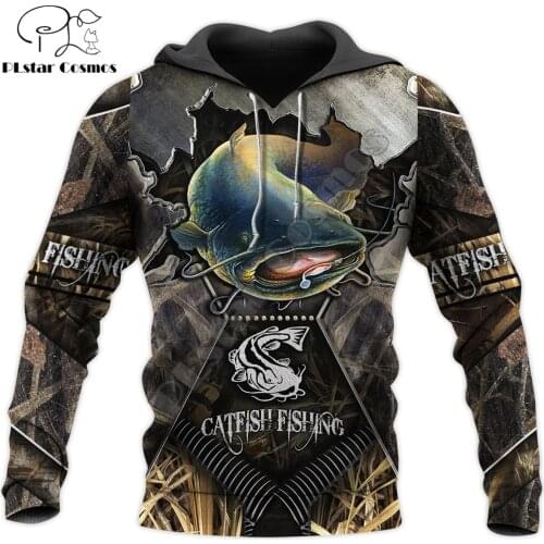Beautiful Cool catfish Fishing 3D Printed Unisex Deluxe Hoodie Sweatshirt Zip Pullover Casual Tracksuit sudadera hombre DW0332