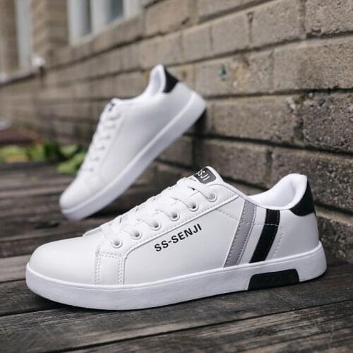 2021 Trendy Mens Sneakers Casual Shoes Men Sports White Lace-Up Moccasin Shoes For Men Running Walking Sneakers