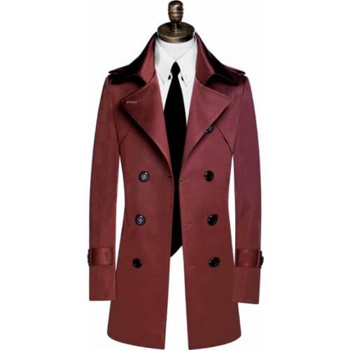 Mens trench coats man double breasted short coat men clothes slim fit overcoat long sleeve new designer spring autumn S - 9XL