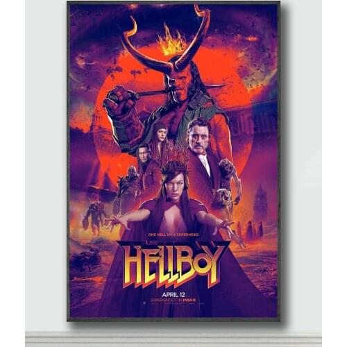 NJ204 Hellboy Movie 1 Silk Posters and Prints wall art Art Poster Home Decor