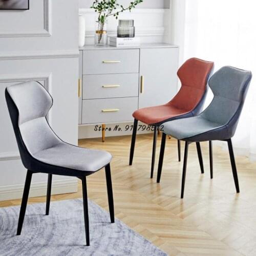 Nordic Home Light Luxury Backrest Dining Chair Technology Fabric Chair Hotel Negotiation Desk Chair Makeup Manicure Net Red Stoo