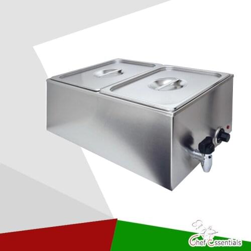 PKXW-2W two pans Electirc Soup pot stainless steel bain marie for profession commercial kitchen