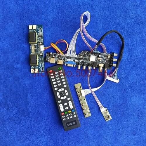 Fit HSD190ME12/HSD190ME13/HSD190MEN3/HSD170ME13 1280*1024 screen drive board kit 4CCFL DVB-T digital USB+VGA+AV LVDS 30-Pin