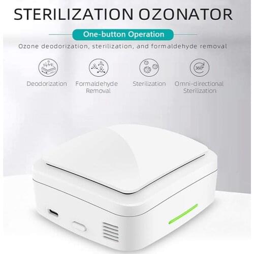 Portable Mini O3 Ozone Generator Machine Air Cleaner Fridge Purifier USB Rechargeable for Home Office Car Odors Eliminating Tool