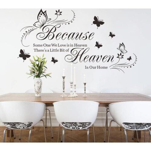 Because butterfly carved wall stickers bedroom living room background decoration wallpaper sticker decor organizer