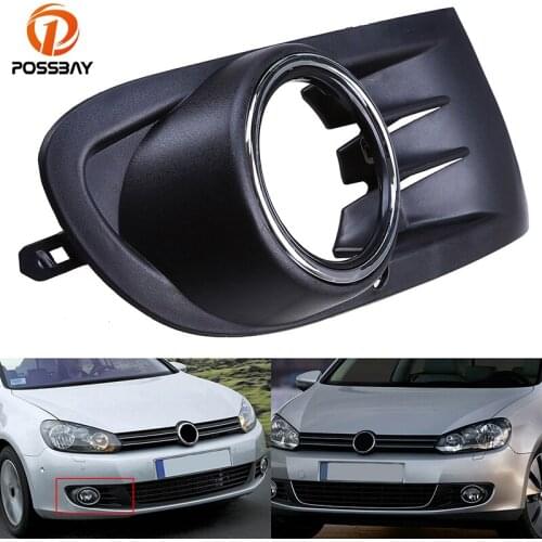 POSSBAY Right Side Car Front Bumper Lower Grill for 2009-2013 VW Golf MK6 Variant Fog Light Cover Car Grille Vents