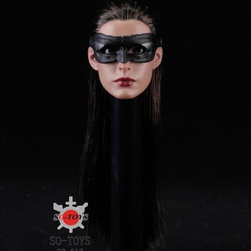PER-SALE SOTOYS SO-017 1/6 Anne Hathaway Cat Girl Head Carving Eye Mask Removable