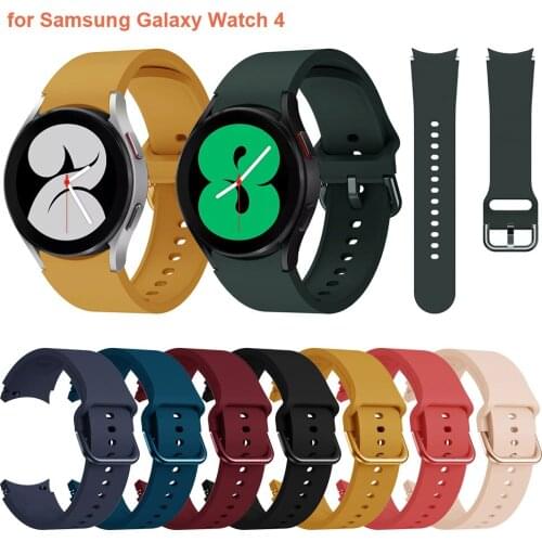 Silicone Strap Compatible with Samsung Galaxy Watch 4 classic 46mm 42mm/Watch4 44mm 40mm Band Replacement Watchbands Bracelet