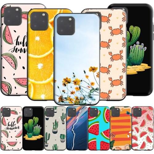 Summer Crab Watermelon Cactus Silicone Case for Realme Narzo 30A GT NEO C3 C25 C21 C20 C17 C15 C12 C11 8 7 7i 6 6i Pro