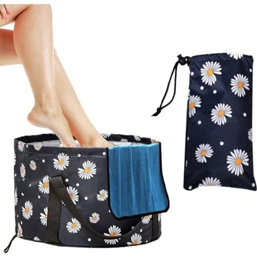 Foldable Spa Foot Bath Bucket Protable Waterproof Travel Camping Washing Basin Large Capacity Outdoor Laundry Basket