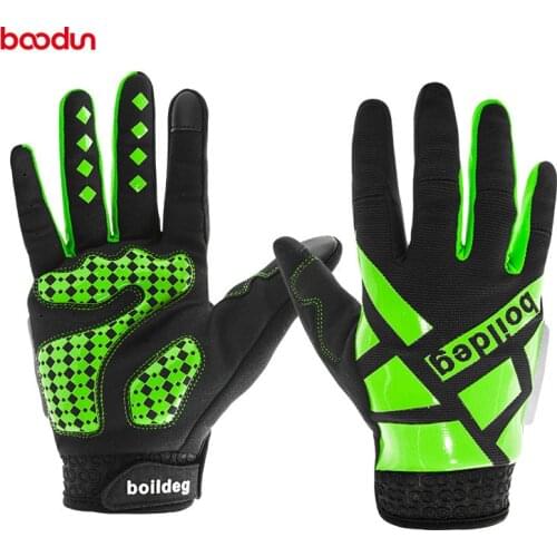 BOODUN Bike Gloves Spring Autumn Winter Windproof Warm Full Finger Men Women Blue Pink Green Anti-skid Warm Gloves