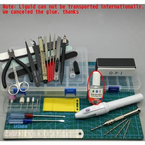 Gundam Military Model Making Tools Kit Toy Tweezers Cut pliers Graver Polished Assembly Tool - 23pcs/set Nine sea