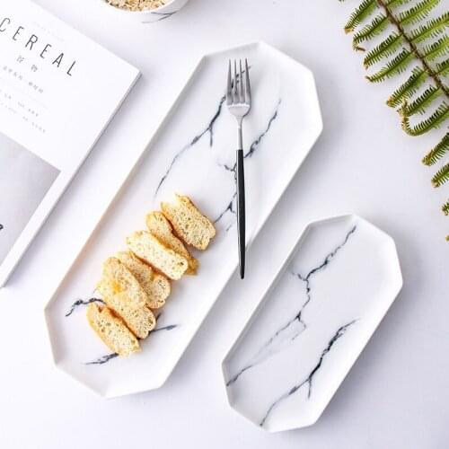 Japanese marbling creative plate and air-cooled dish plate Western steak plate household fruit plate breakfast plate