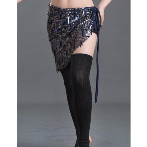 Women Belly Dance Practice Scarf Belt Skirt Sequin Tassels Dancewear Clothing Accessories Bellydance Waistband Costume