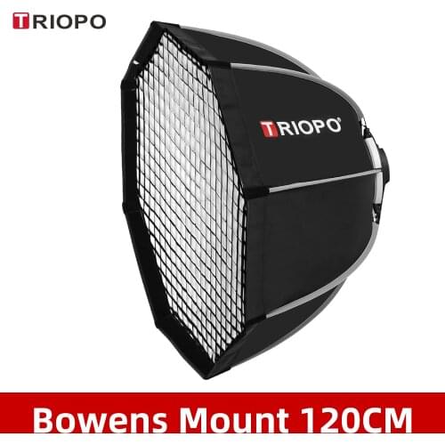 Triopo K120 120cm Photo Portabe Bowens Mount Octagon Umbrella Softbox + Honeycomb Grid Outdoor Soft Box for Studio Strobe