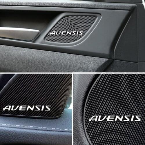 10pcs 3D aluminum speaker stereo speaker badge emblem Sticker for Toyota Avensis t25 t27 Stickers Accessories Car-Styling