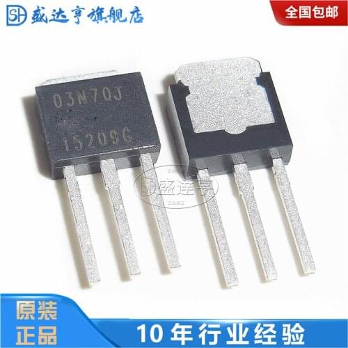 10Pcs/Lot AOU03N70J 03N70J 3A 700V TO251-3DIP MOSFET Transistor NEW Original In Stock