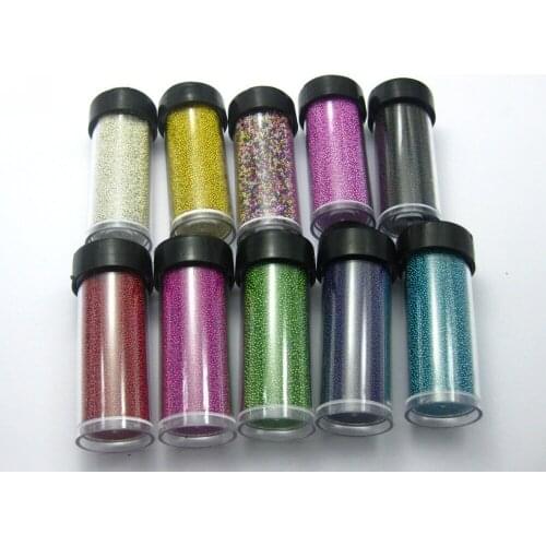 190Gram Glass Micro Beads Microbeads No-hole 0.6-0.8mm +10 Storage Jars