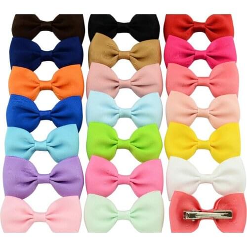 20pcs/1set Pure color child butterfly knot,Cute hairpin
