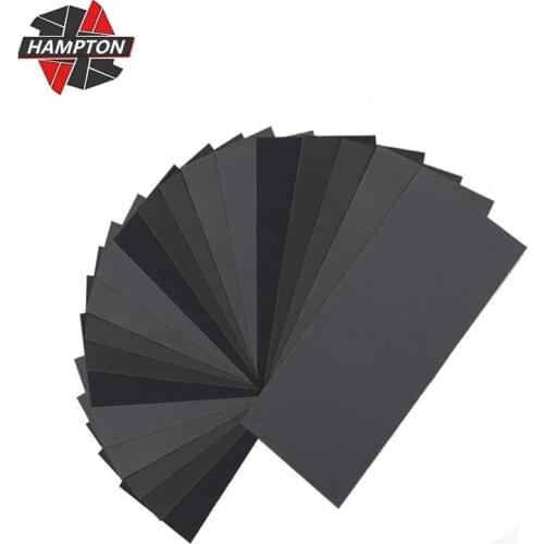 36pcs Wet Dry Sandpaper 400 To 3000 Grit Assortment Abrasive Paper Sheets for Wood Metal Polishing 9"x3.6" Abrasive Tools