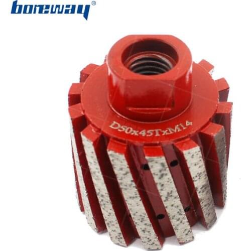 Supply D50*45T*M14 Diamond Coarse Grinding Drum Wheel Apply On Portable Machine For Granite Marble Sink Free Shipping