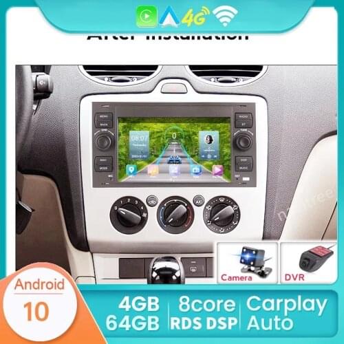 2 Din Android System Car GPS For Ford Mondeo S-max Focus C-MAX Galaxy Fiesta Transit Fusion Connect Kuga DVD PLAYER Support RDS