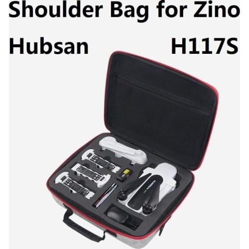 Free shipping Zino Shoulder Bag Hard Shell Backpack Storage bag Aluminum suitcase Fitting for Hubsan X4 Zino H117S