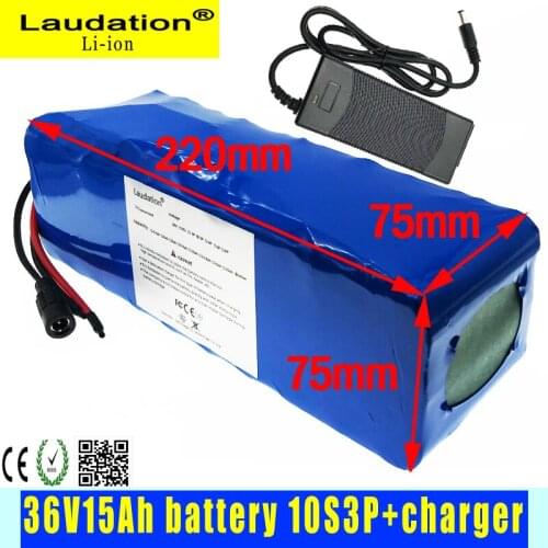 Laudtion36V 25A BMS with 42V Charger 15Ah/15000mAh BMS 21700 36V Li ion Battery Pack for Electric Scooter Powerful Electricars