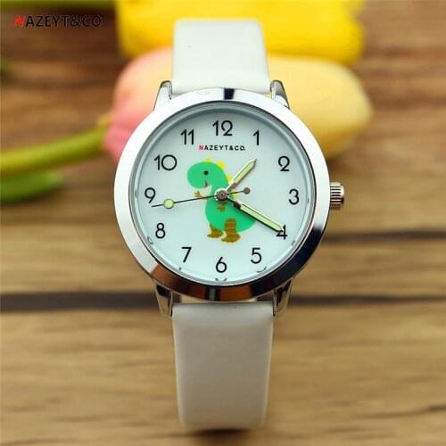2019 new childrens watch creative dinosaur children cartoon luminous pointer quartz wrist watch