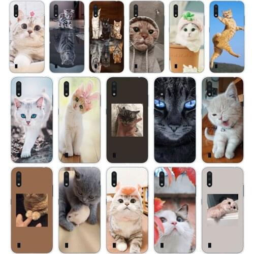 90AA Cat cute Soft Silicone Tpu Cover phone Case for Samsung Galaxy A01 A10 2019 A20 A20E A20S M11 M21 case