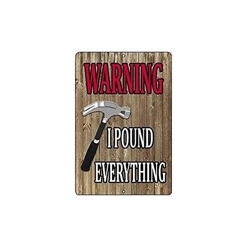 Rogue River Warning I Pound Everything 20X30 Tin Sign Wall Decoration