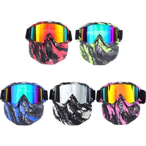 Motorcycle Goggles Mask-Motorcycle glasses with detachable mask, suitable for CS/desert off-road riding/skiing/snowmobil