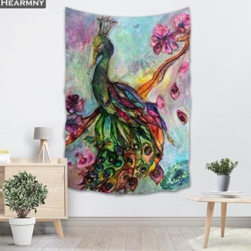 Peacock Tapestry Wall Hanging Decor Christmas Wall Tapestry Show Piece For Home Decoration Camping Tent Travel Sleeping Pad