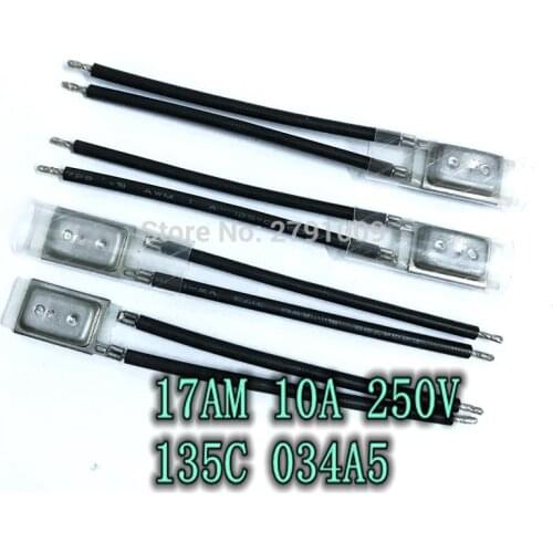 17AM 135 Degree 17AM 034A5 Normally Closed Overheat Protector Motor Power Temperature Switch 135 C NC 10A 250V 17AM034A5 Manual