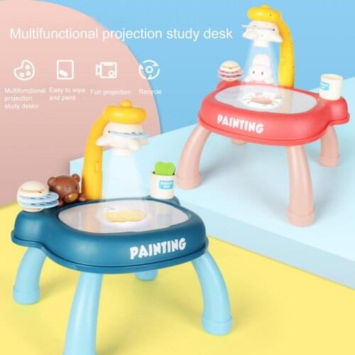 Wipe Effortlessly Educational Tool Child Smart Projector Sketcher Desk for Kids