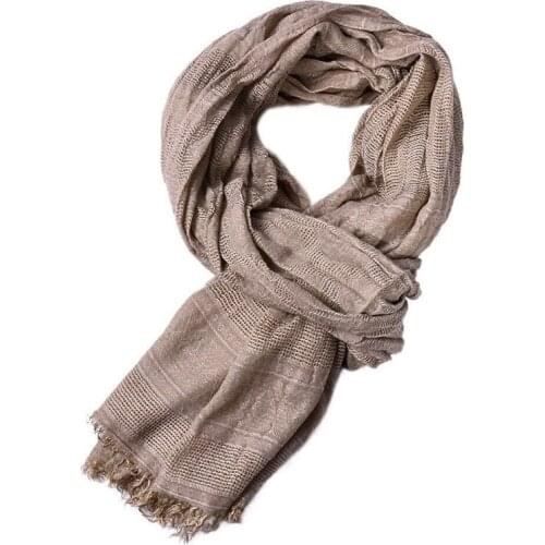 Winter Mens Scarf pure color Casual Viscose Scarves Tassel Luxury Warm Scarf Solid Plaid Striped Shawl Wrap Bandana Autumn New